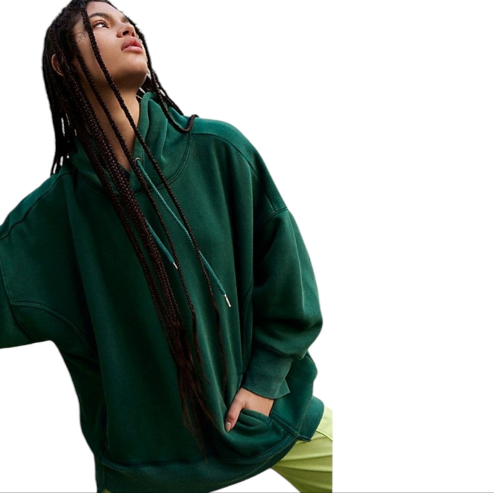 Free People Sprint to the Finish Green Hoodie - Picture 2 of 4